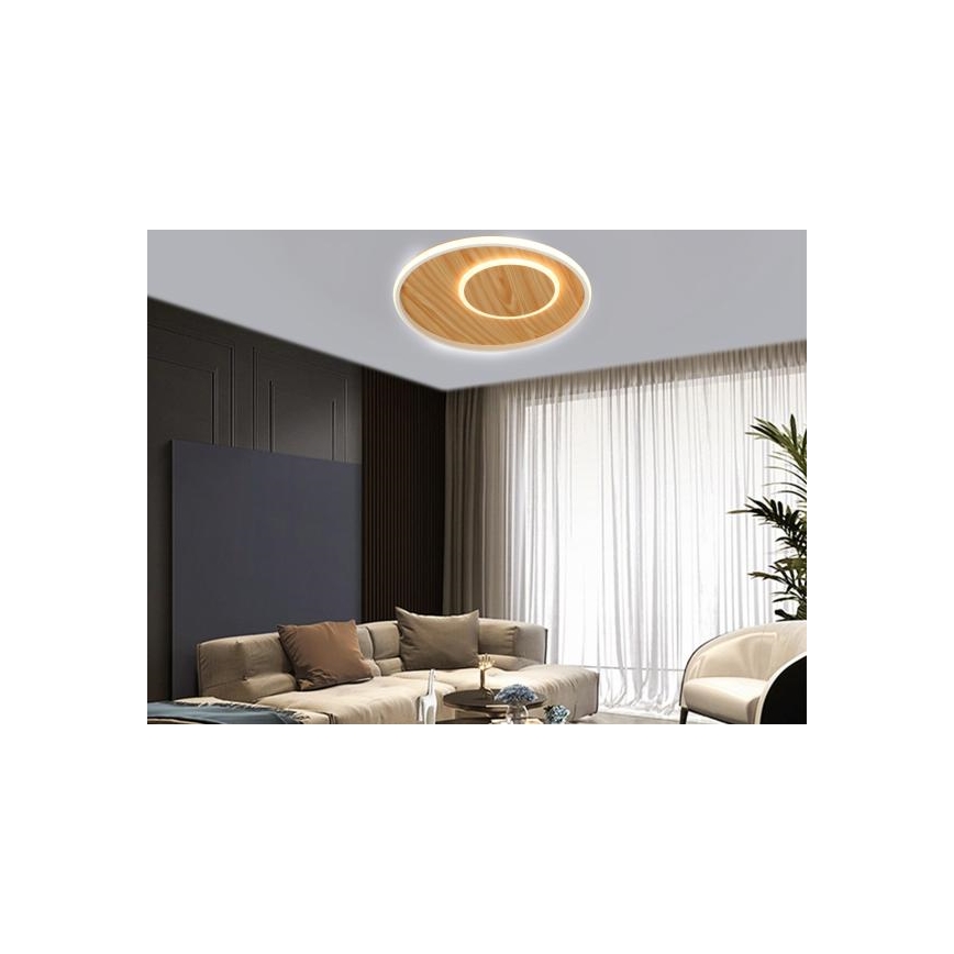 Plafoniera LED dimmerabile LED/65W/230V 3000-6500K marrone + telecomando