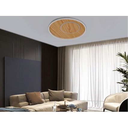 Plafoniera LED dimmerabile LED/65W/230V 3000-6500K marrone + telecomando