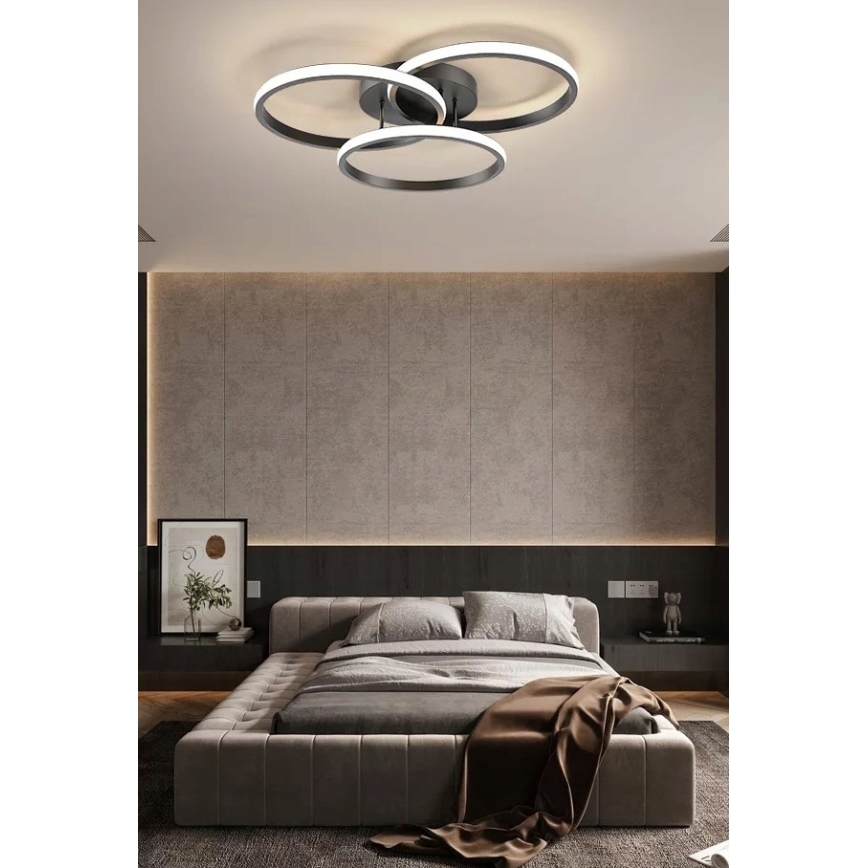 Plafoniera LED dimmerabile LED/70W/230V 3000-6500K nero + telecomando