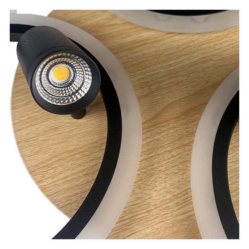 Plafoniera LED dimmerabile LED/70W/230V 3000-6500K nero/marrone + telecomando