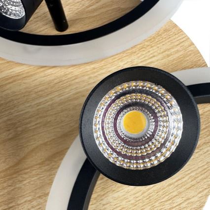 Plafoniera LED dimmerabile LED/70W/230V 3000-6500K nero/marrone + telecomando