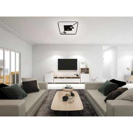 Plafoniera LED dimmerabile LED/70W/230V 3000-6500K nero + telecomando