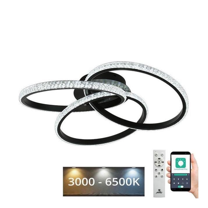 Plafoniera LED dimmerabile LED/70W/230V 3000-6500K nero + telecomando