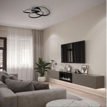 Plafoniera LED dimmerabile LED/70W/230V 3000-6500K nero + telecomando