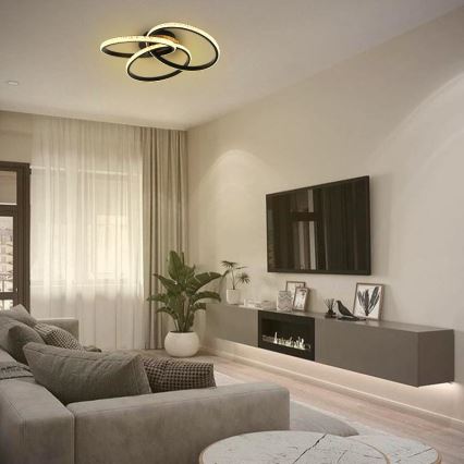 Plafoniera LED dimmerabile LED/70W/230V 3000-6500K nero + telecomando