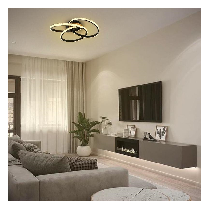 Plafoniera LED dimmerabile LED/70W/230V 3000-6500K nero + telecomando