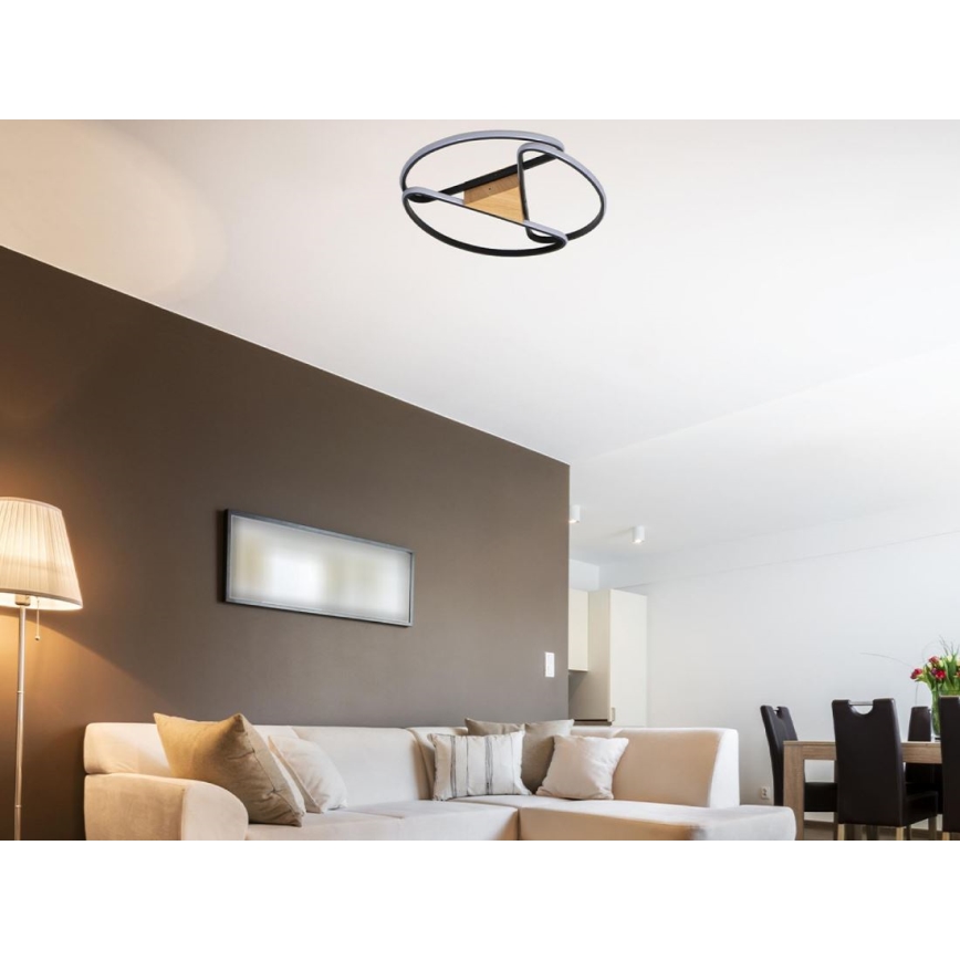 Plafoniera LED dimmerabile LED/75W/230V 3000-6500K marrone/nero + telecomando