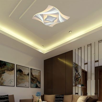Plafoniera LED dimmerabile LED/75W/230V 3000-6500K 49,5x49,5 cm + telecomando
