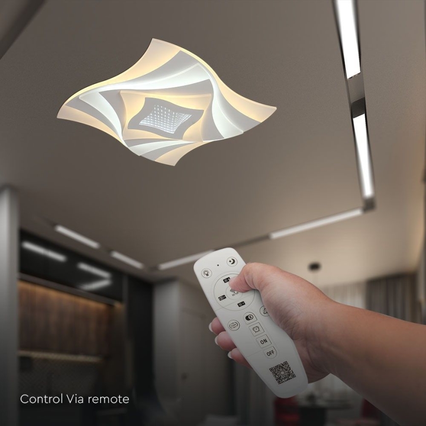 Plafoniera LED dimmerabile LED/75W/230V 3000-6500K 49,5x49,5 cm + telecomando