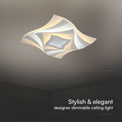 Plafoniera LED dimmerabile LED/75W/230V 3000-6500K 49,5x49,5 cm + telecomando