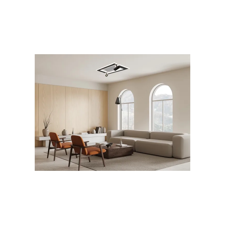 Plafoniera LED dimmerabile LED/80W/230V 3000-6500K nero + telecomando