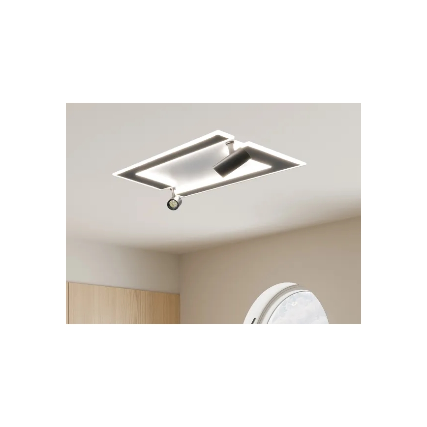 Plafoniera LED dimmerabile LED/80W/230V 3000-6500K nero + telecomando