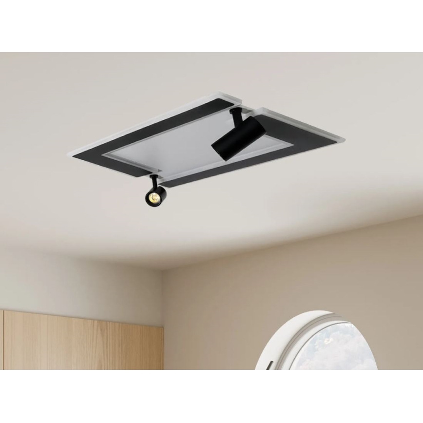Plafoniera LED dimmerabile LED/80W/230V 3000-6500K nero + telecomando