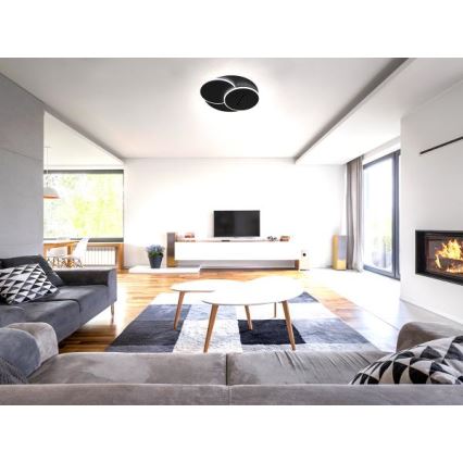 Plafoniera LED dimmerabile LED/90W/230V 3000-6500K nero + telecomando