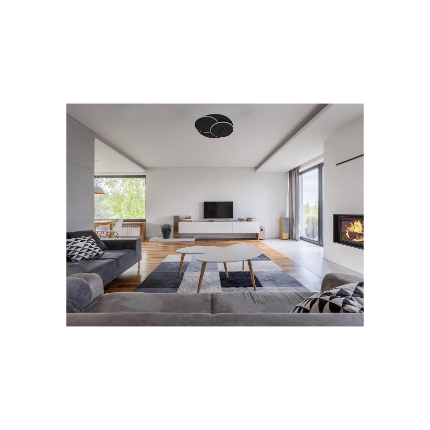 Plafoniera LED dimmerabile LED/90W/230V 3000-6500K nero + telecomando