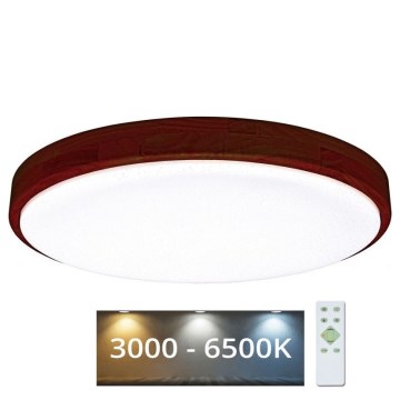 Plafoniera LED dimmerabile LENA LED/60W/230V quercia + telecomando