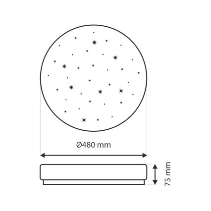 Plafoniera LED dimmerabile LIKA LED/36W/230V 2700-6500K diametro 48 cm + telecomando