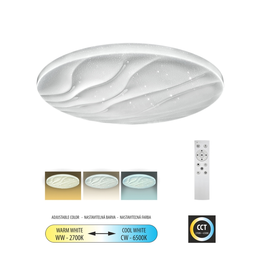 Plafoniera LED dimmerabile LIKA LED/60W/230V 2700-6500K diametro 58 cm + telecomando