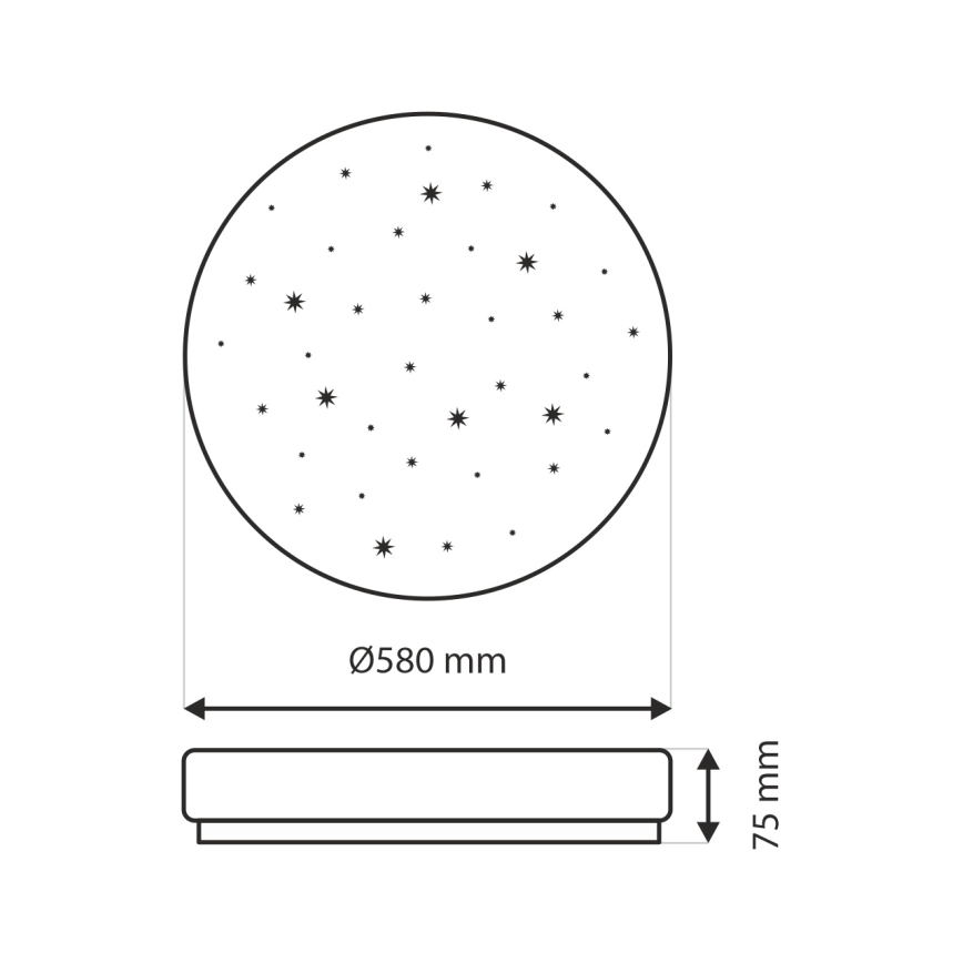 Plafoniera LED dimmerabile LIKA LED/60W/230V 2700-6500K diametro 58 cm + telecomando