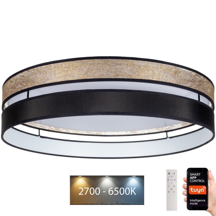 Plafoniera LED dimmerabile LIMA LED/36W/230V 2700-6500K Wi-Fi Tuya + telecomando oro/nero