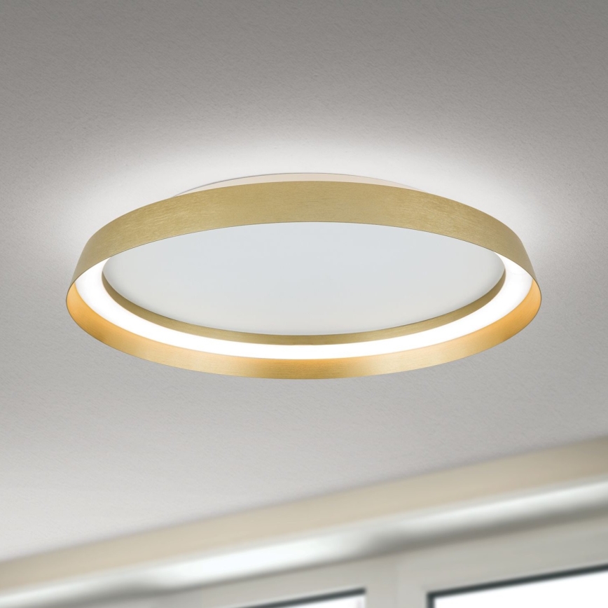 Plafoniera LED dimmerabile MANTA LED/38W/230V 2700/3000/4000K diametro 45 cm oro