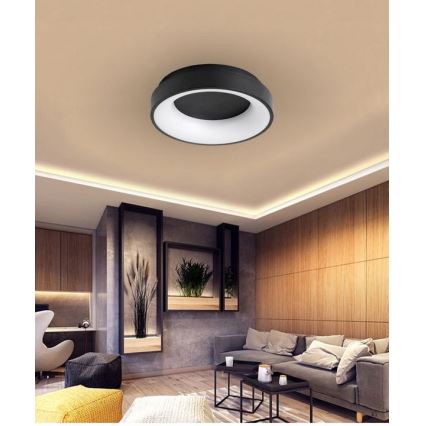 Plafoniera LED dimmerabile NOVA LED/54W/230V 3000-6500K nero + telecomando