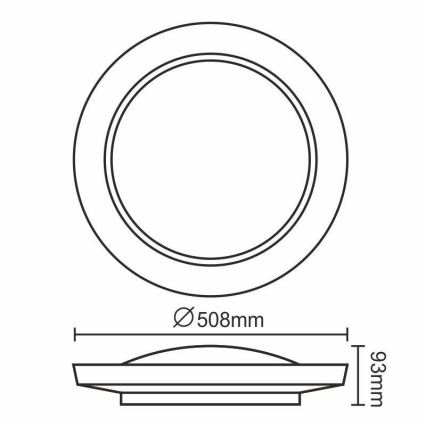 Plafoniera LED dimmerabile OPAL LED/24W/230V + telecomando