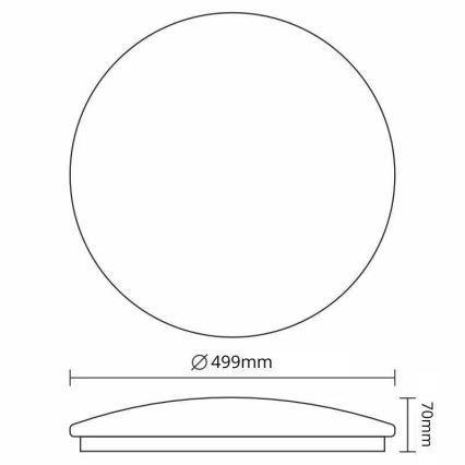 Plafoniera LED dimmerabile OPAL LED/48W/230V 3000-6500K diametro 49,9 cm + telecomando