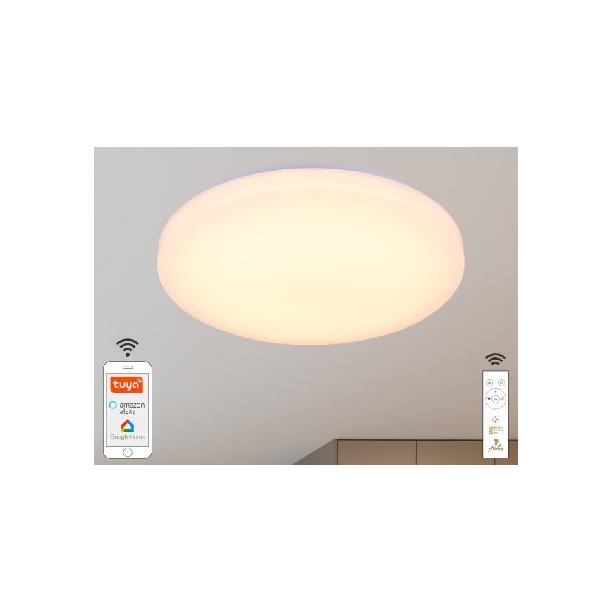 Plafoniera LED dimmerabile OPAL LED/48W/230V 2700-6500K Wi-Fi Tuya bianco + telecomando