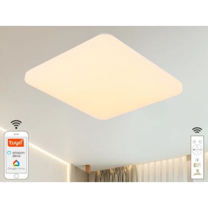 Plafoniera LED dimmerabile OPAL LED/48W/230V 2700-6500K Wi-Fi Tuya bianco + telecomando