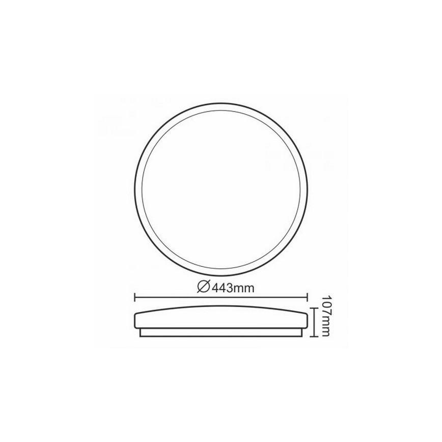 Plafoniera LED dimmerabile OPAL LED/50W/230V + telecomando