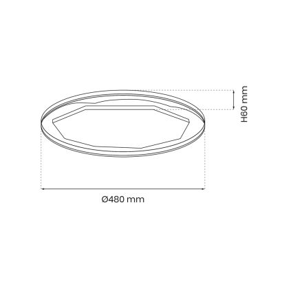 Plafoniera LED dimmerabile OPTIMA LED/52W/230V 3000-6000K + telecomando