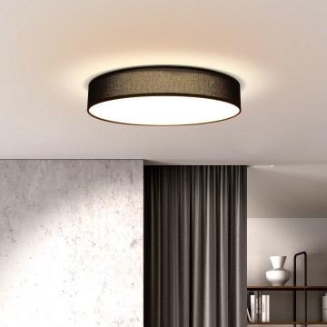 Plafoniera LED dimmerabile PENLEY LED/48W/230V 3000-6500K diametro 40 cm nero + telecomando