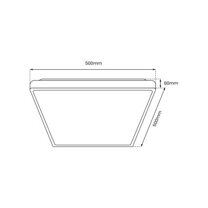 Plafoniera LED dimmerabile QUADRO LED/66W/230V 3000-6000K bianco/oro + telecomando