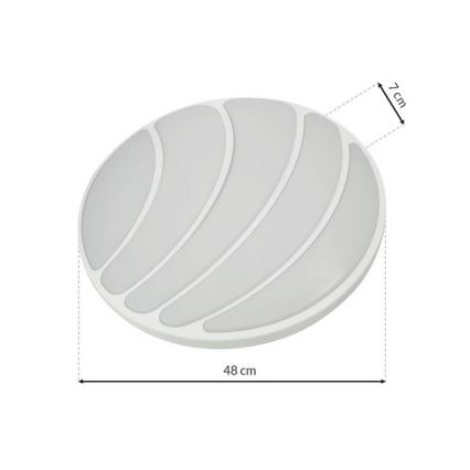 Plafoniera LED dimmerabile SHELL WHITE LED/40W/230V