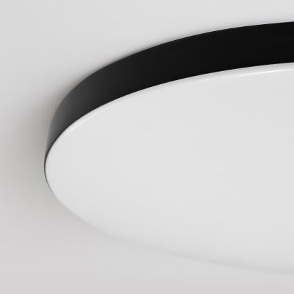 Plafoniera dimmerabile a LED SIENA LED/80W/230V 3000–6000K Ø 75 cm nera + telecomando