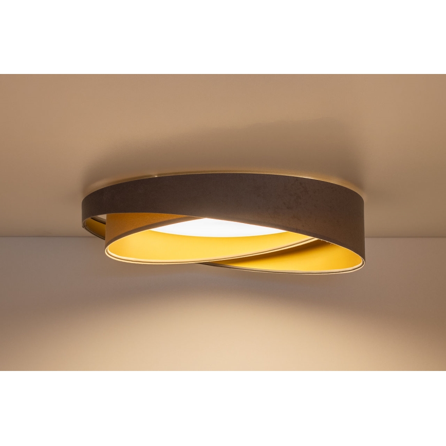 Plafoniera LED dimmerabile SMART GALAXY MODERN LED/24W/230V 3000-6500K Ø 55 cm grigio/beige/oro + telecomando