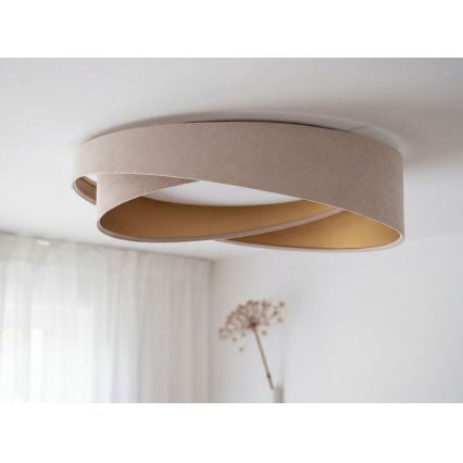 Plafoniera LED dimmerabile SMART GALAXY MODERN LED/24W/230V 3000-6500K Ø 55 cm beige/oro + telecomando