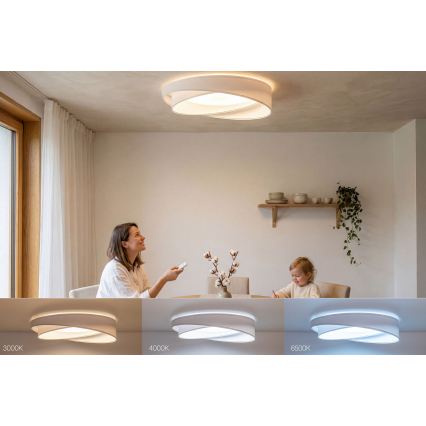 Plafoniera LED dimmerabile SMART GALAXY MODERN LED/24W/230V 3000-6500K Ø 55 cm bianca + telecomando