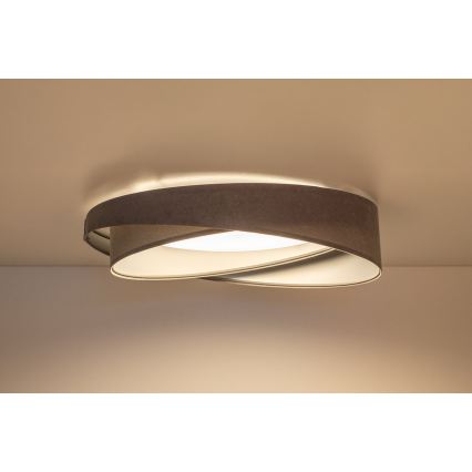 Plafoniera LED dimmerabile SMART GALAXY MODERN LED/24W/230V 3000-6500K diam. 55 cm grigio/argento + telecomando