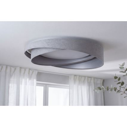 Plafoniera LED dimmerabile SMART GALAXY MODERN LED/24W/230V 3000-6500K diam. 55 cm grigio/argento + telecomando