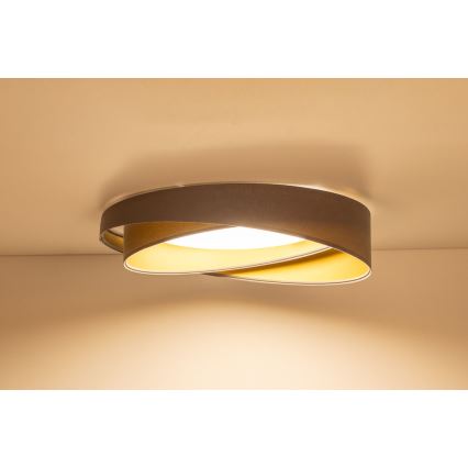 Plafoniera LED dimmerabile SMART GALAXY MODERN LED/24W/230V 3000-6500K Ø 55 cm grigio/oro + telecomando