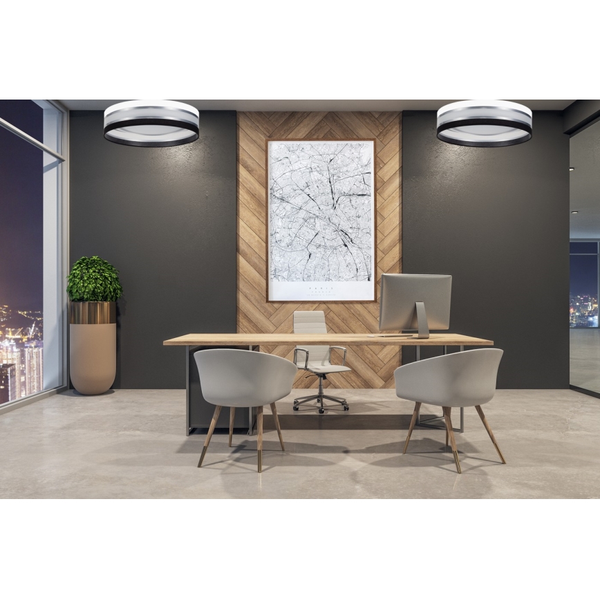 Plafoniera LED Dimmerabile SMART CORAL LED/24W/230V Wi-Fi Tuya nero/bianco + telecomando