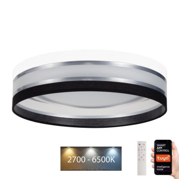 Plafoniera LED Dimmerabile SMART CORAL LED/24W/230V Wi-Fi Tuya nero/bianco + telecomando