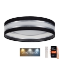 Plafoniera LED dimmerabile SMART CORAL LED/24W/230V Wi-Fi Tuya nero + telecomando