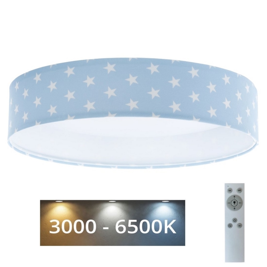 Plafoniera LED dimmerabile SMART GALAXY KIDS LED/24W/230V 3000-6500K stelle blu/bianco + telecomando