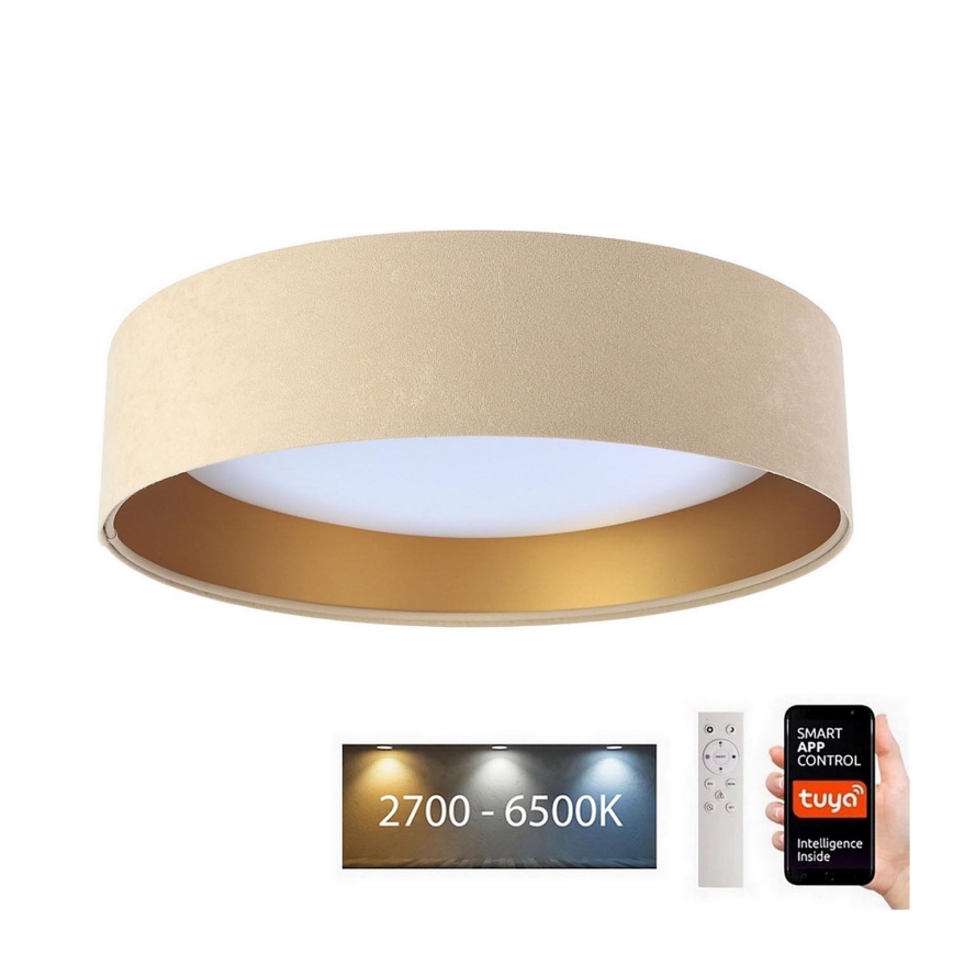 Plafoniera LED dimmerabile SMART GALAXY LED/24W/230V d. 45 cm 2700-6500K Wi-Fi Tuya beige/oro + telecomando