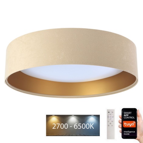 Plafoniera LED SMART GALAXY LED/36W/230V Wi-Fi Tuya beige/oro + tc