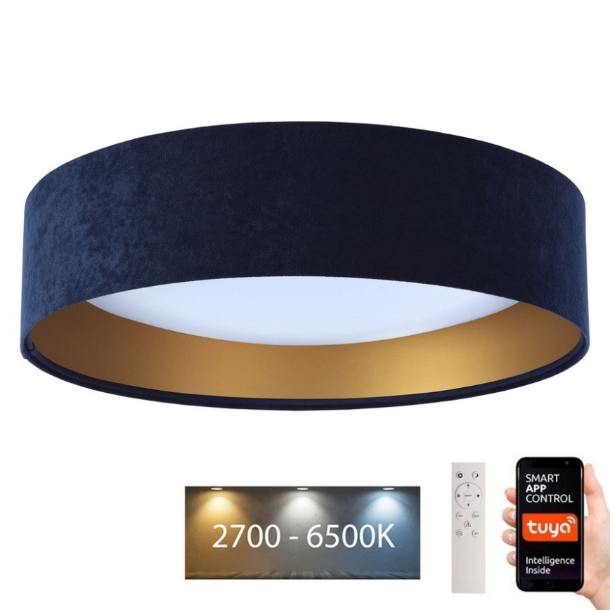 Plafoniera LED dimmerabile SMART GALAXY LED/36W/230V d. 55 cm 2700-6500K Wi-Fi Tuya blu/oro + telecomando