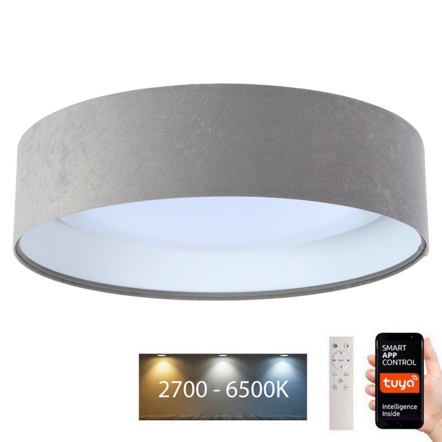 Plafoniera LED dimmerabile SMART GALAXY LED/36W/230V d. 55 cm 2700-6500K Wi-Fi Tuya grigio/bianco + telecomando